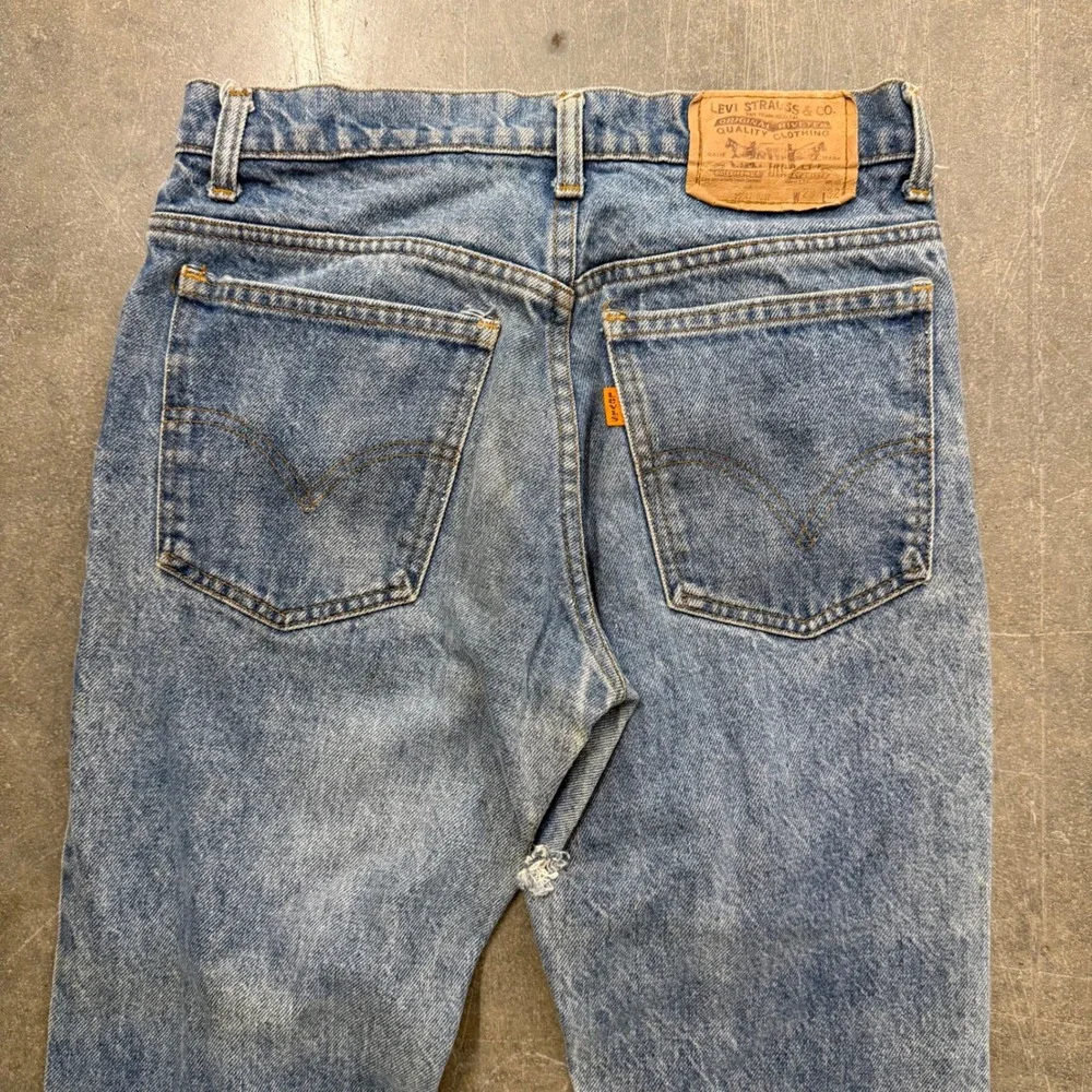 Vintage 70s Levis 517 Orange Tab Jeans 29x32 Talon 42 Zipper Made in USA Light